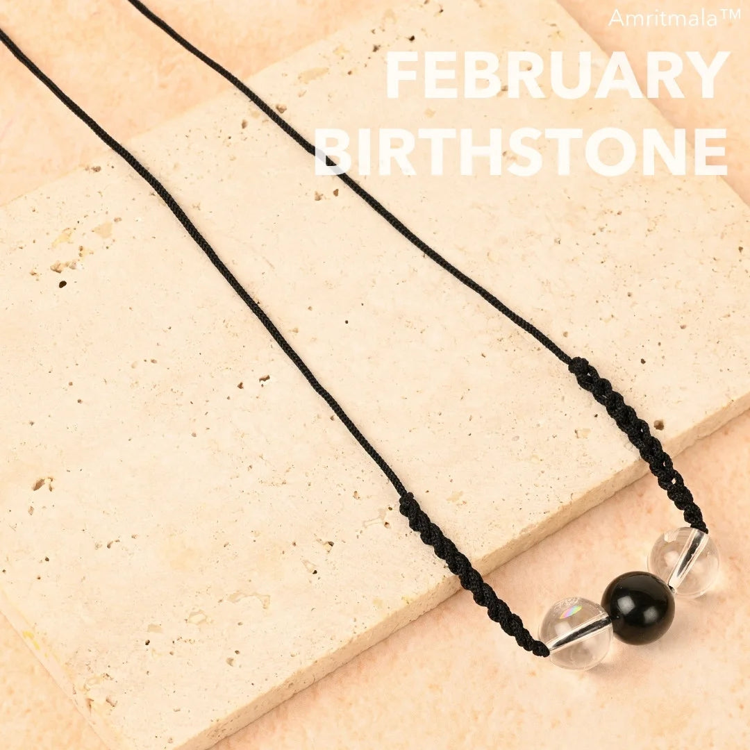 FEBRUARY BIRTHSTONE BLACK ONYX (LUCK MALA)
