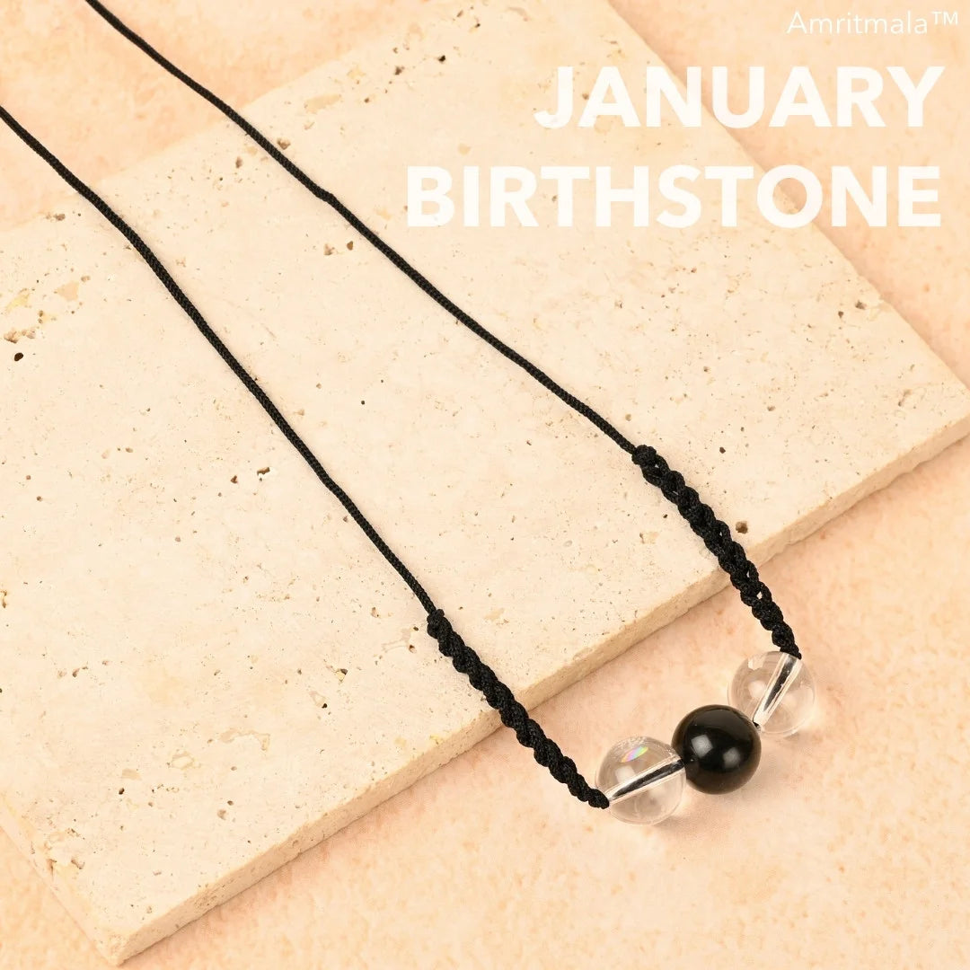 JANUARY BIRTHSTONE BLACK ONYX (LUCK MALA)