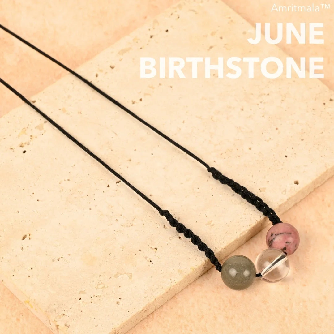 JUNE BIRTHSTONE RHODONITE (LUCK MALA)
