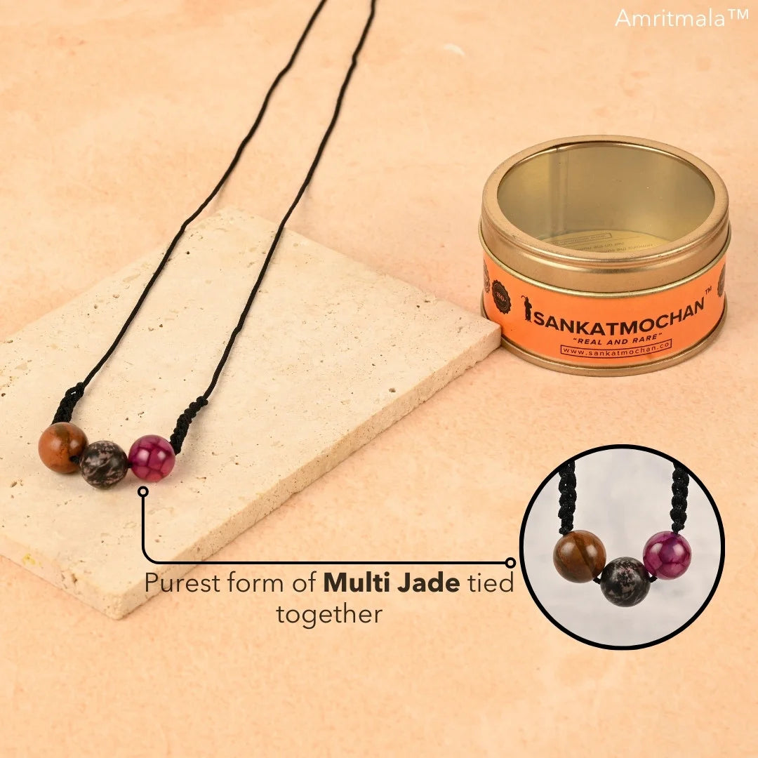 GENUINE MULTI JADE STONE : SANKATMOCHAN'S RELATIONSHIP STABILITY, HEALTH & FINANCIAL STATBILITY MALA