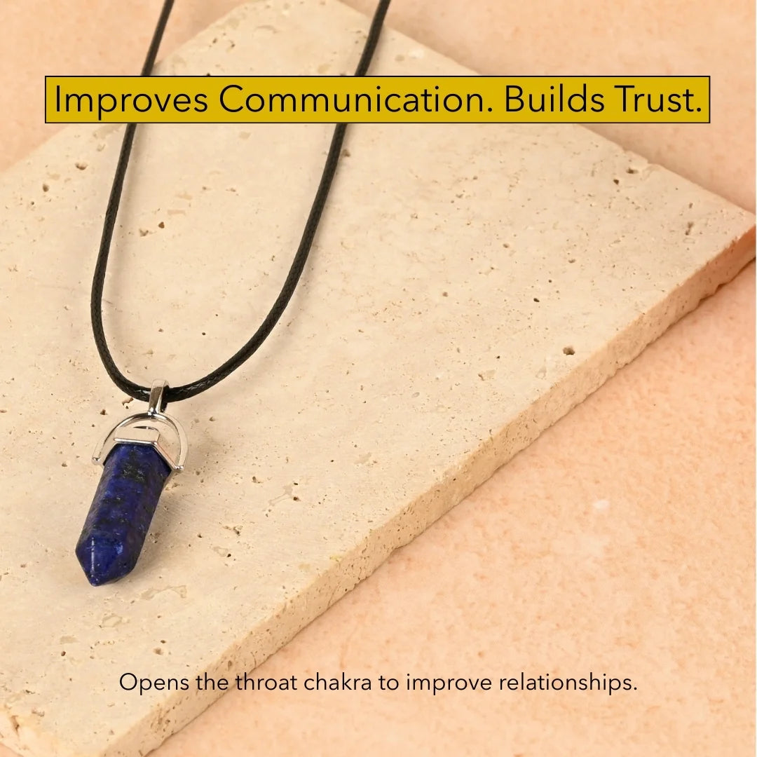 Amritmala for Confidence in Communication (Genuine Lapis Lazuli Pendant)
