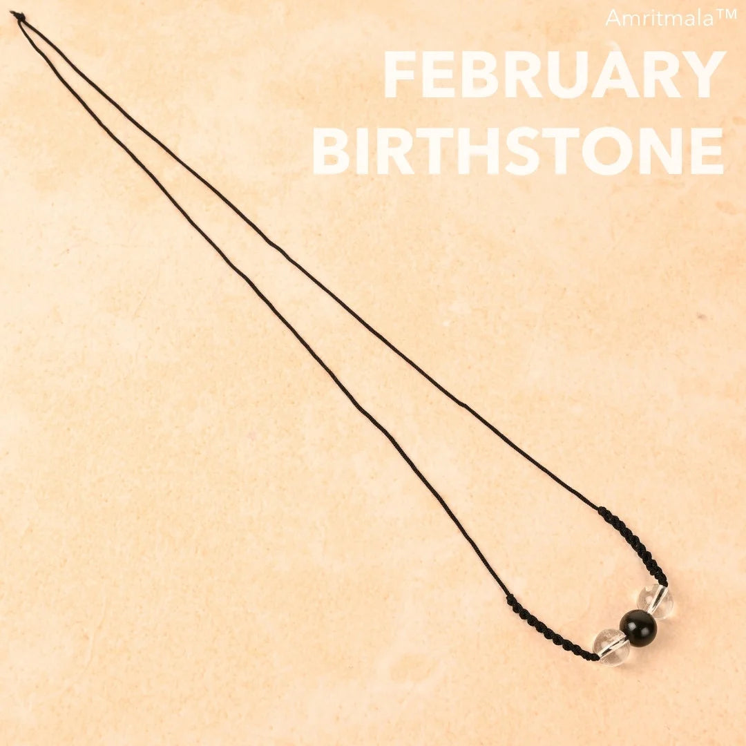 FEBRUARY BIRTHSTONE BLACK ONYX (LUCK MALA)