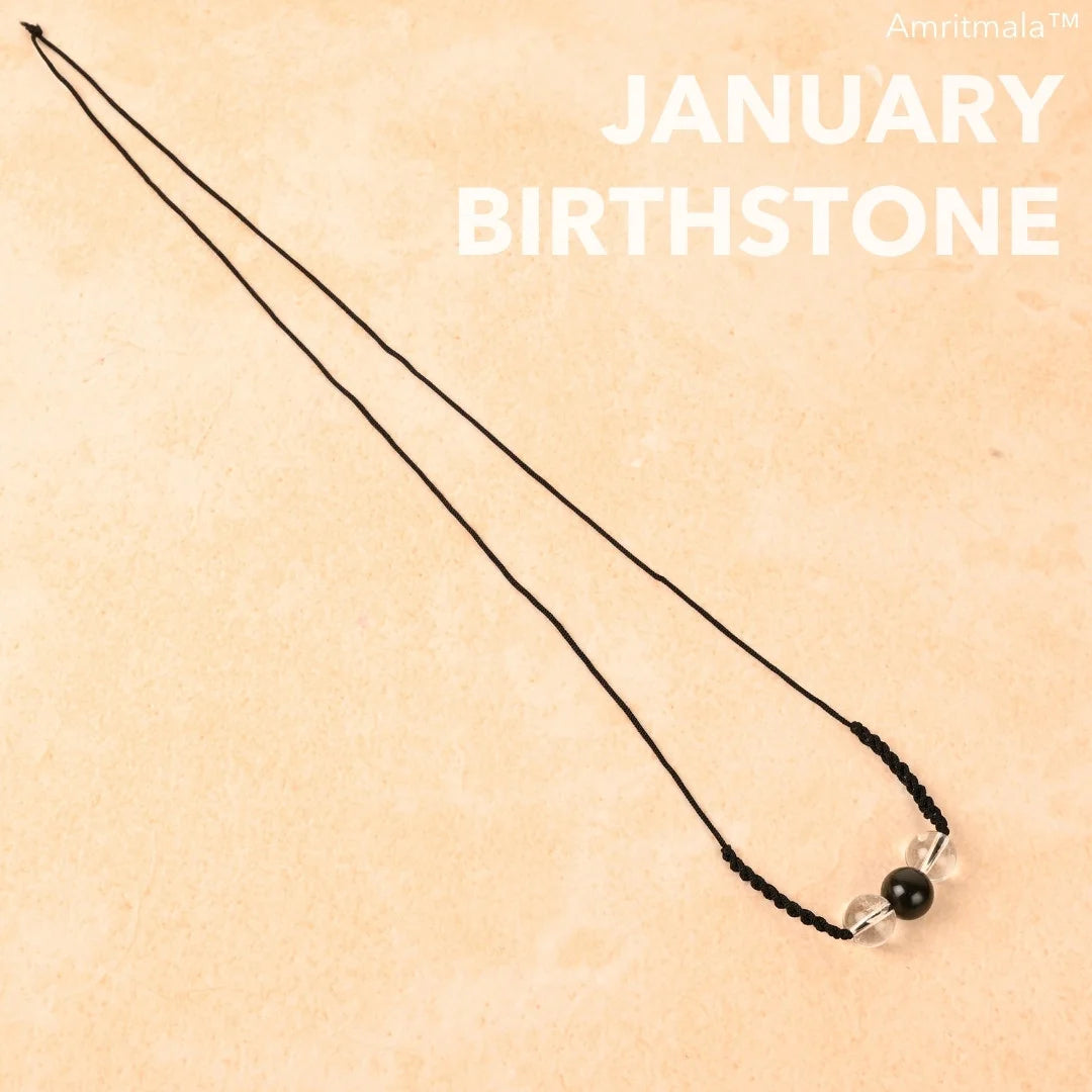 JANUARY BIRTHSTONE BLACK ONYX (LUCK MALA)