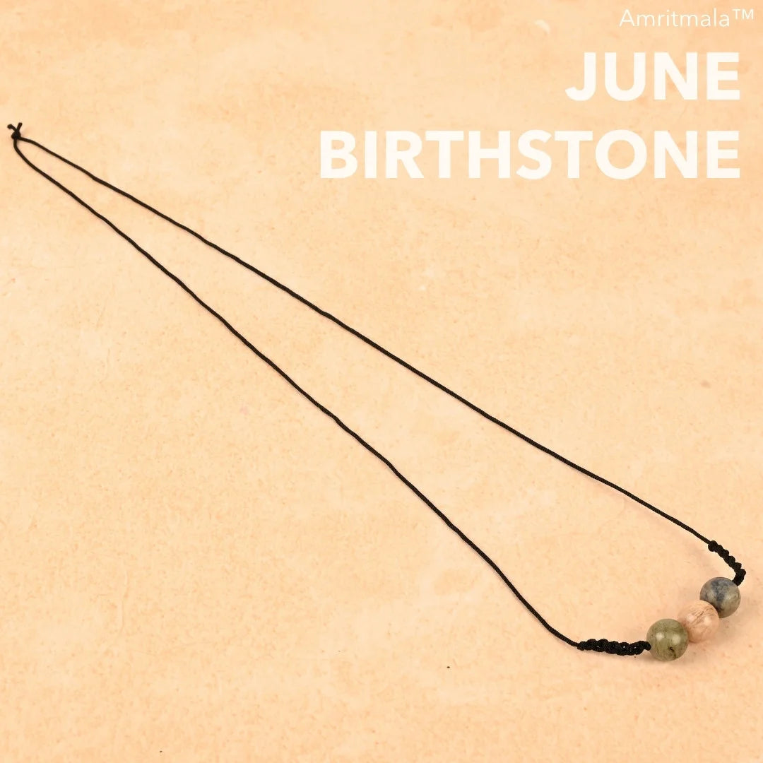 JUNE BIRTHSTONE RHODONITE (LUCK MALA)