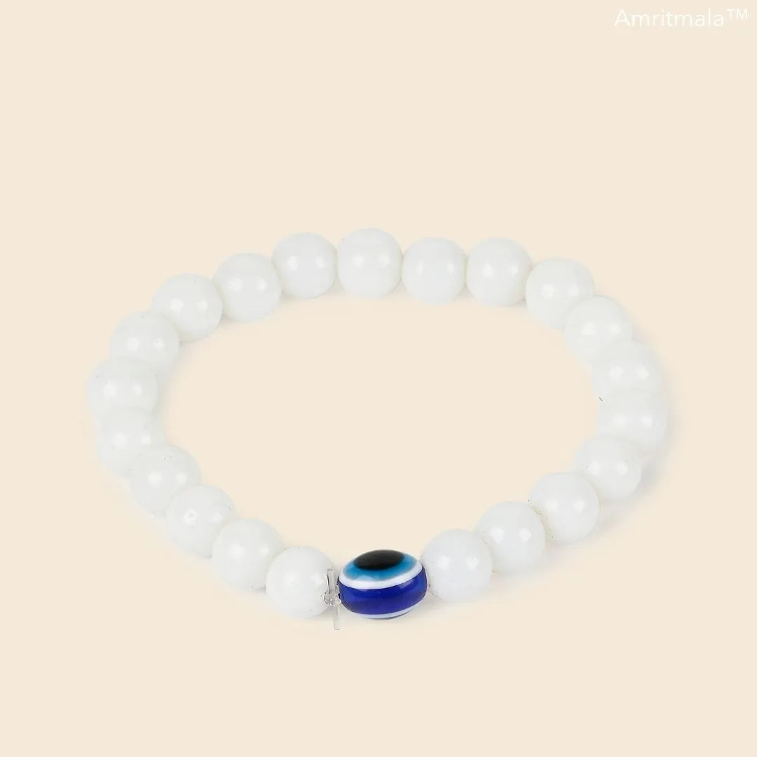WHITE MOTI POWER BRACELET BY AMRITMALA