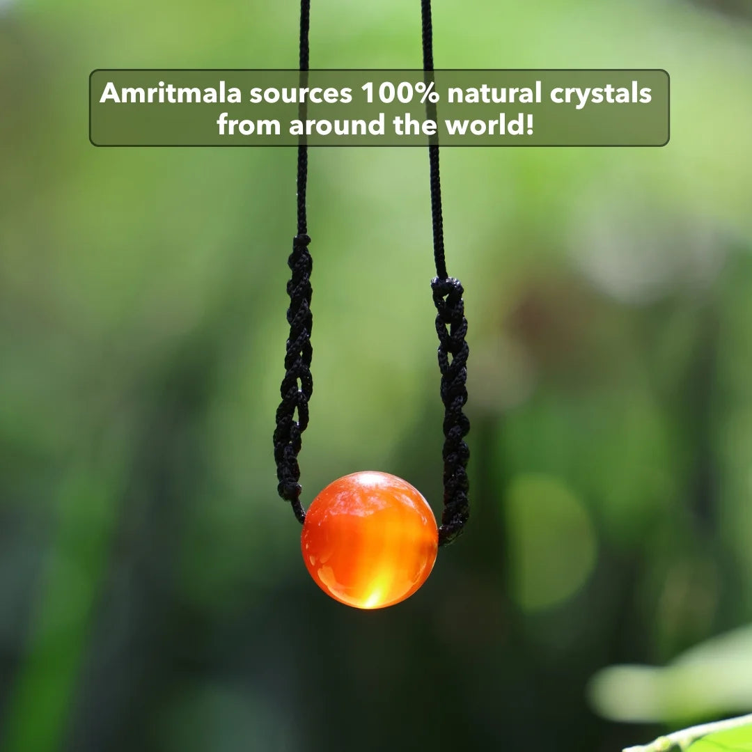 Amritmala for Stress & Negativity Relief, Building Confidece (Genuine Carnelian)
