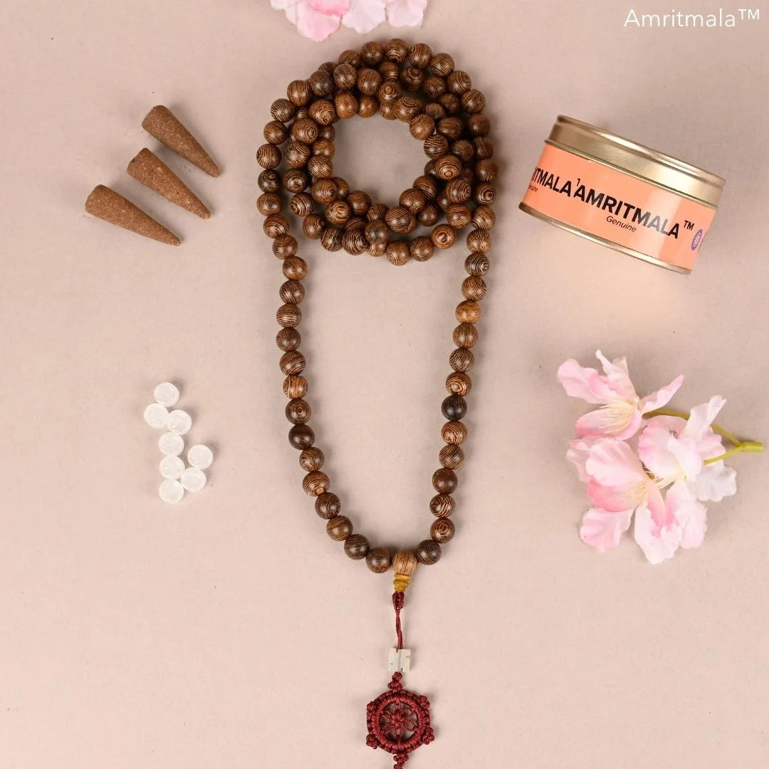 BLACK POWER BEADS MALA BY AMRITMALA