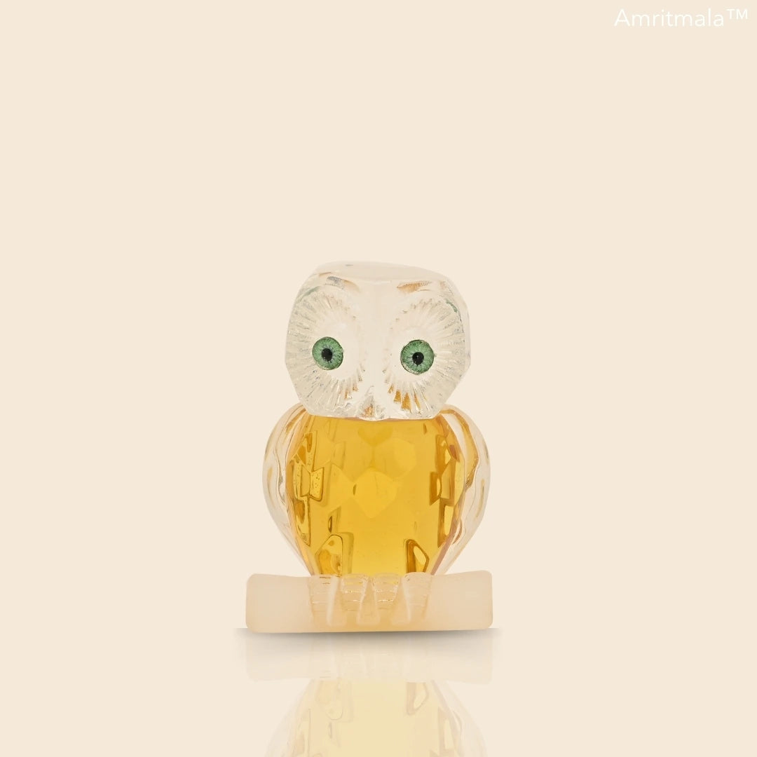 WISDOM OWL CRYSTAL MINIATURE BY AMRITMALA