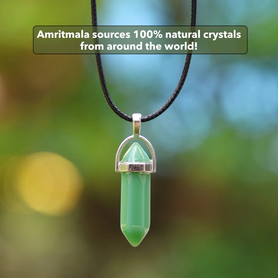 Amritmala for Luck & Prosperity (Genuine Green Aventurine Pendant)