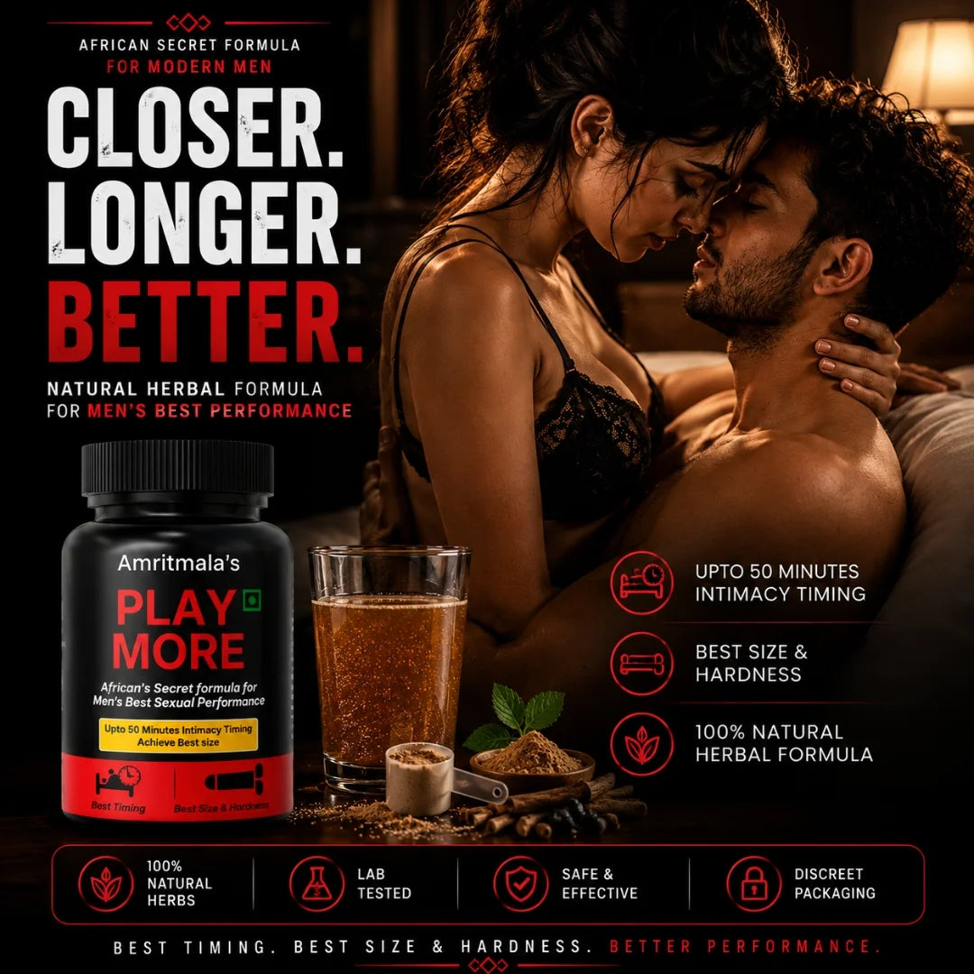 Amritmala's Play More, Africa's Secret Herbal Formula (Be The Best Man)
