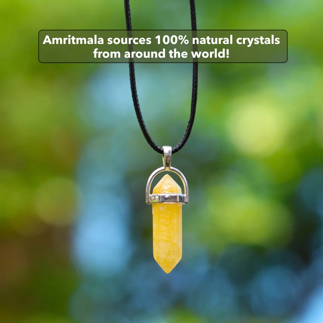Amritmala for Wealth & Happiness (Genuine Yellow Jade Pendant)
