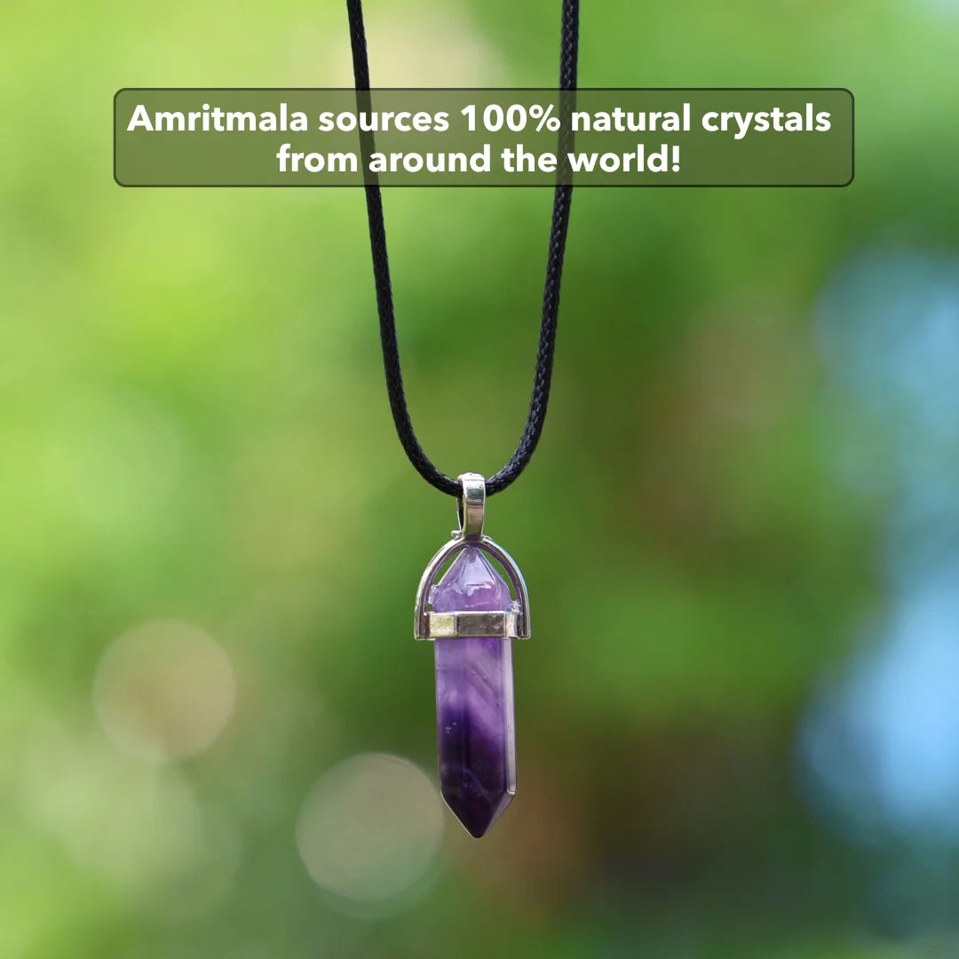 Amritmala for Calm Mind & Sleep (Genuine Amethyst Mala/Pendant)