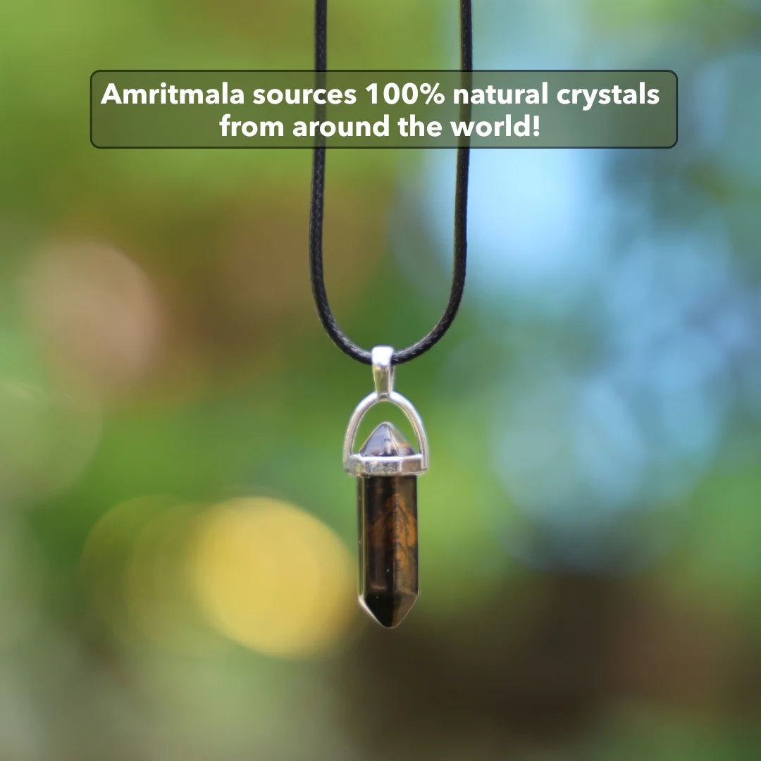 Amritmala for Courage & Success (Genuine Tiger’s Eye Pendant)