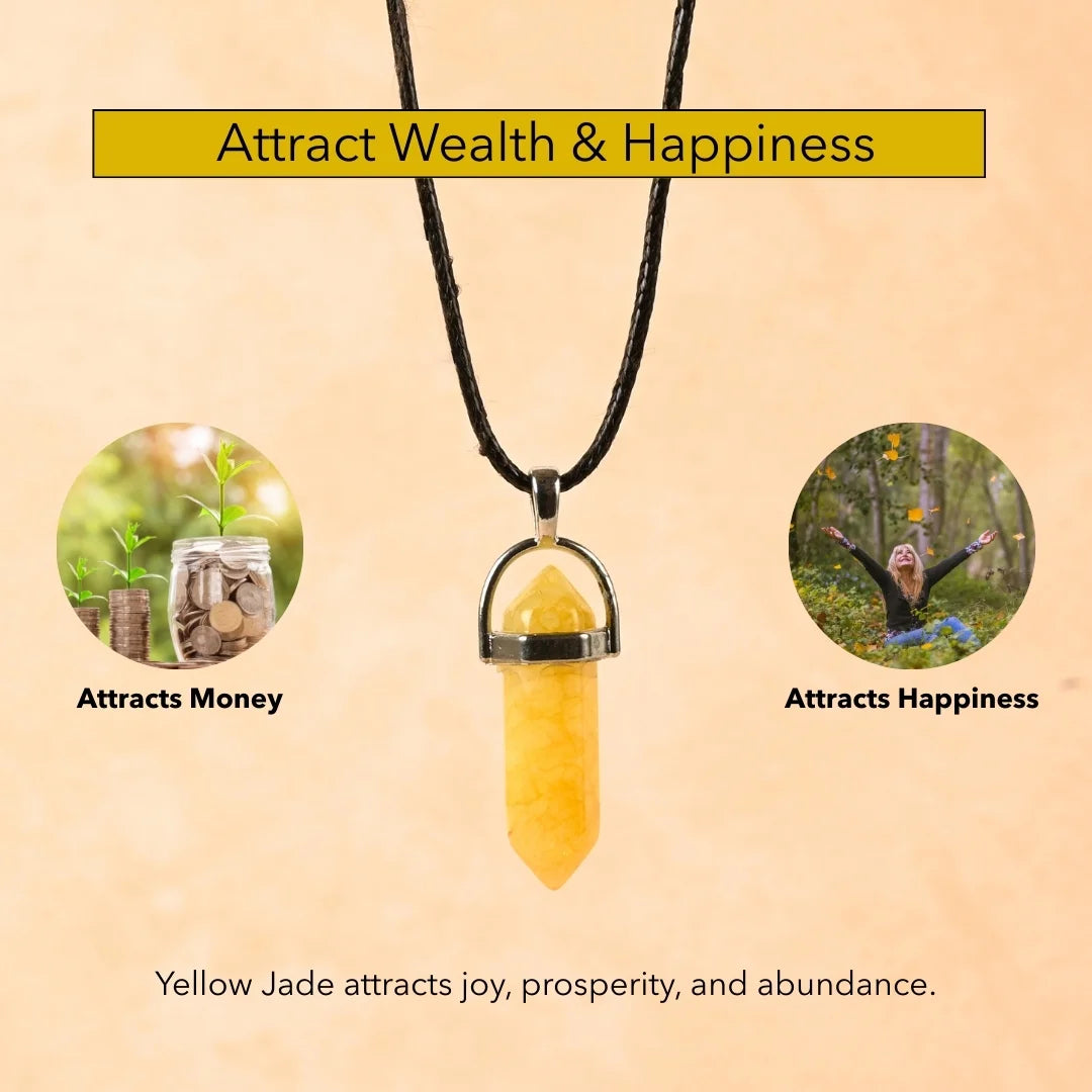 Amritmala for Wealth & Happiness (Genuine Yellow Jade Pendant)