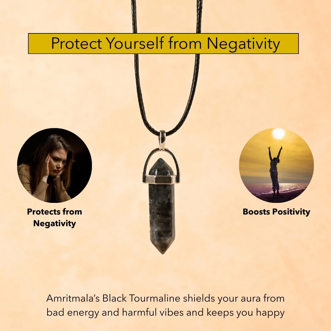 Amritmala for Protection (Genuine Black Tourmaline Pendant)