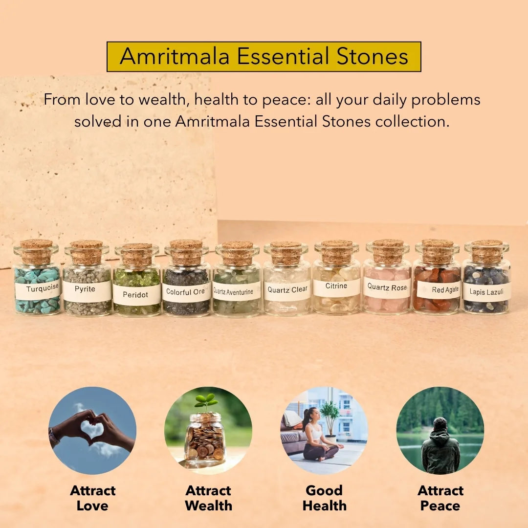 Amritmala Essential Stones Collection: 10 Crystals for Everyday Problems (Live your life at best)