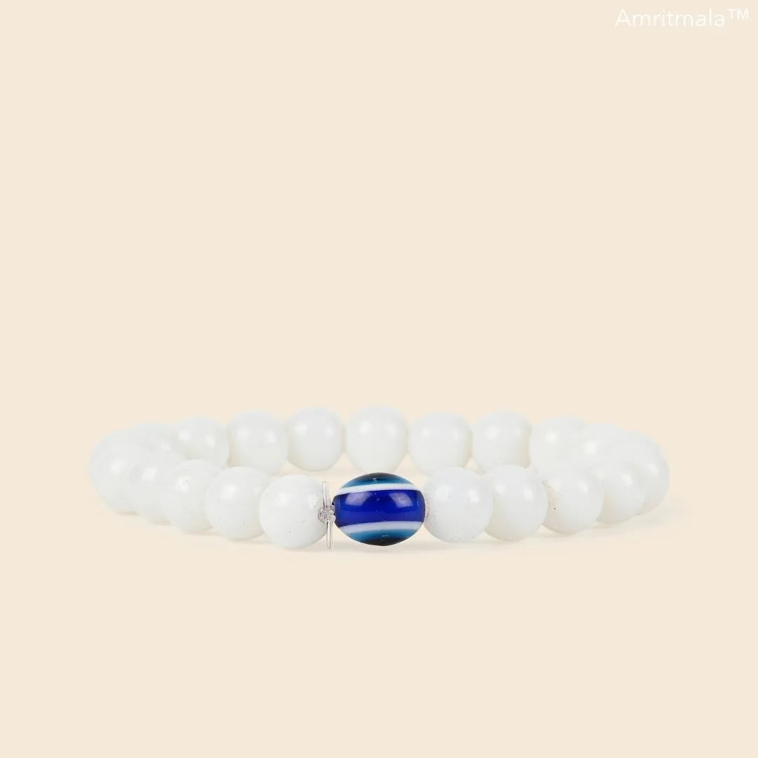 WHITE MOTI POWER BRACELET BY AMRITMALA