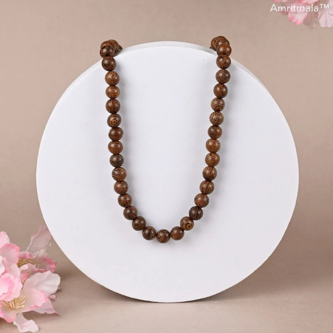 BLACK POWER BEADS MALA BY AMRITMALA