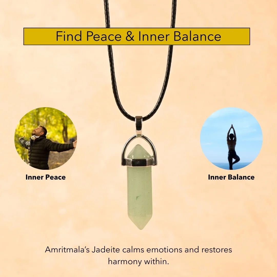 Amritmala for Peace & Balance (Genuine Jadeite Pendant)