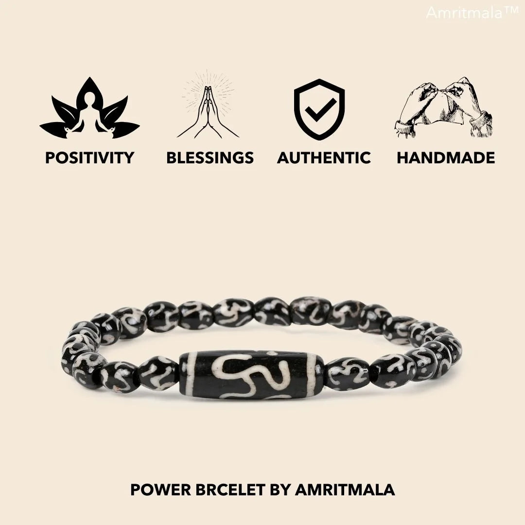 OM BEADS POWER BRACELET BY AMRITMALA