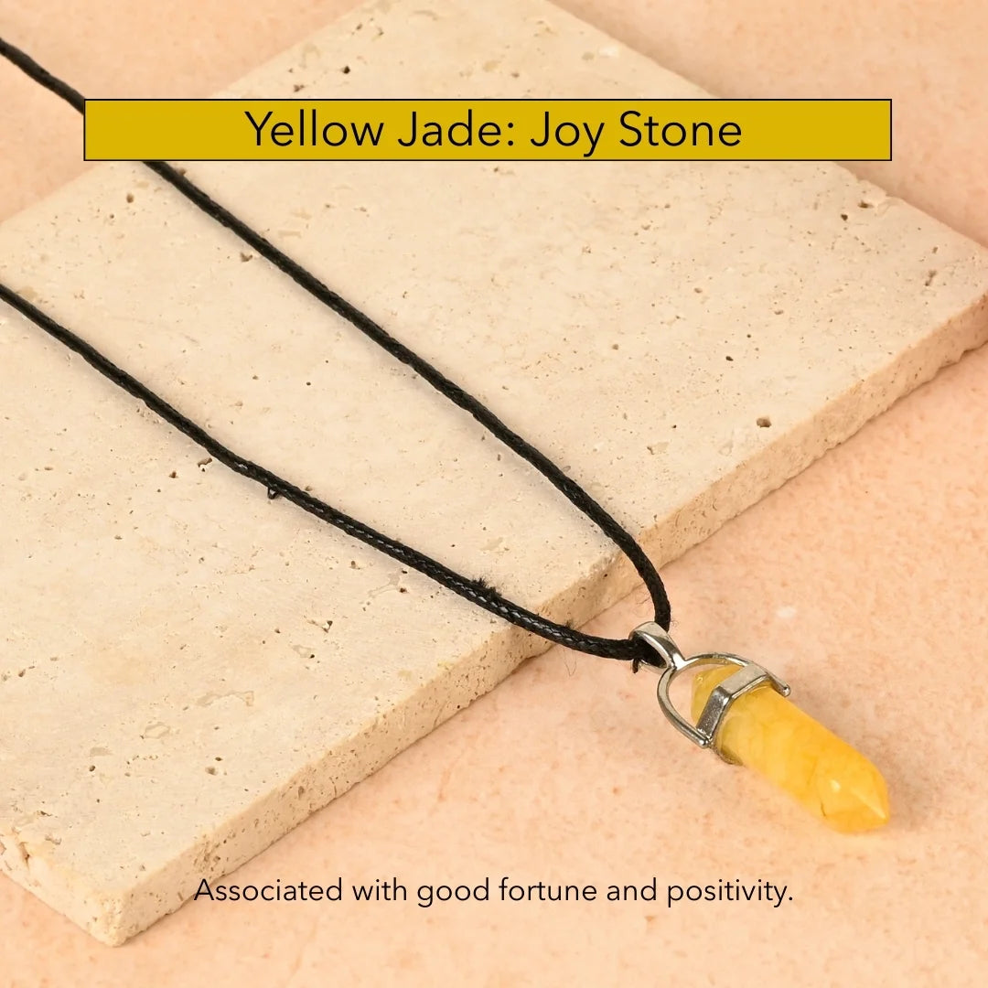 Amritmala for Wealth & Happiness (Genuine Yellow Jade Pendant)