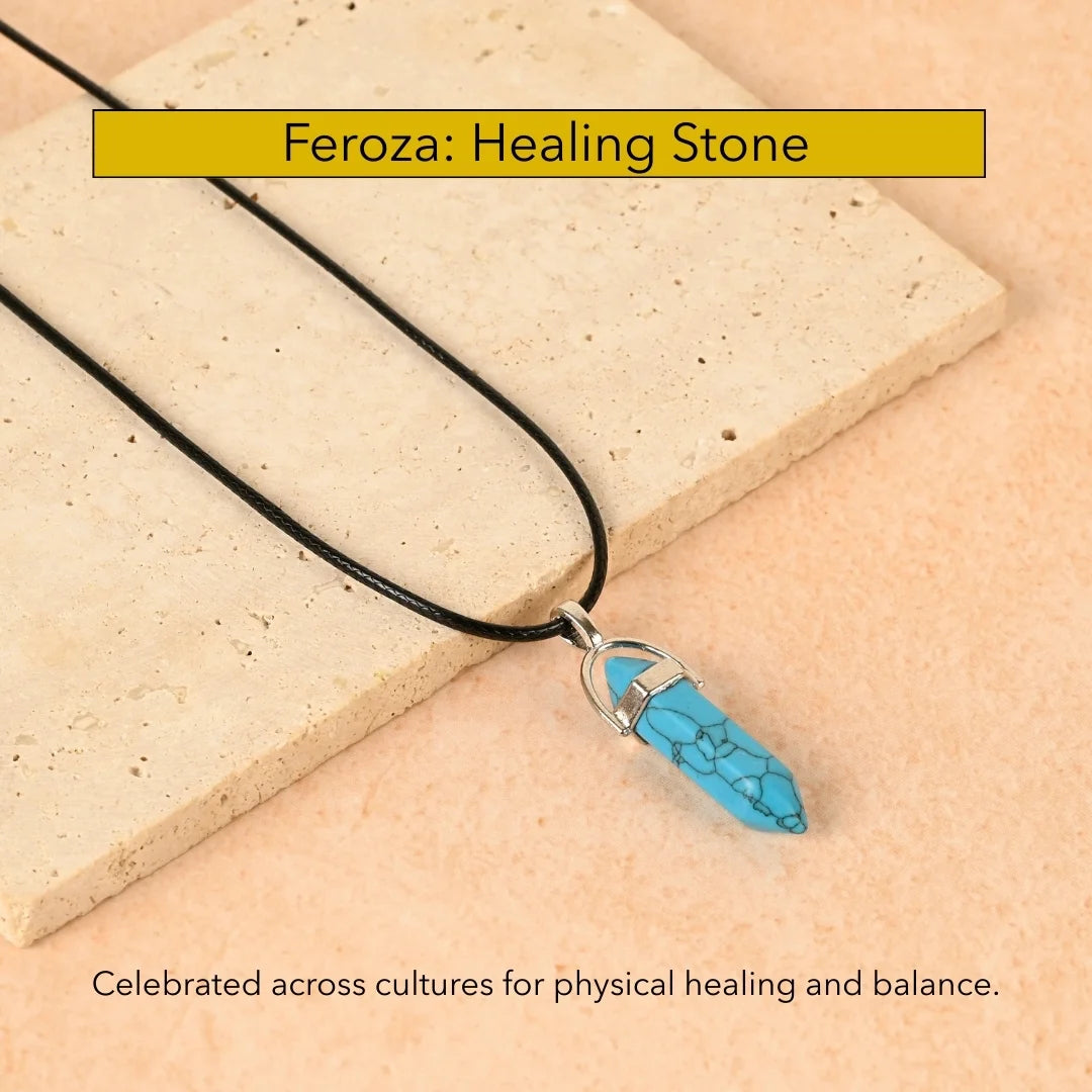 Amritmala for Good Health (Genuine Feroza Pendant)