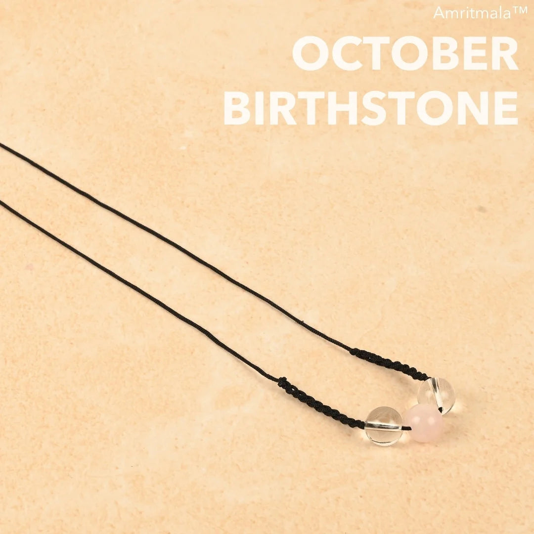 OCTOBER BIRTHSTONE ROSE QUARTZ (LUCK MALA)