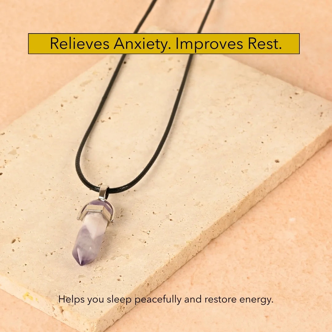 Amritmala for Calm Mind & Sleep (Genuine Amethyst Mala/Pendant)