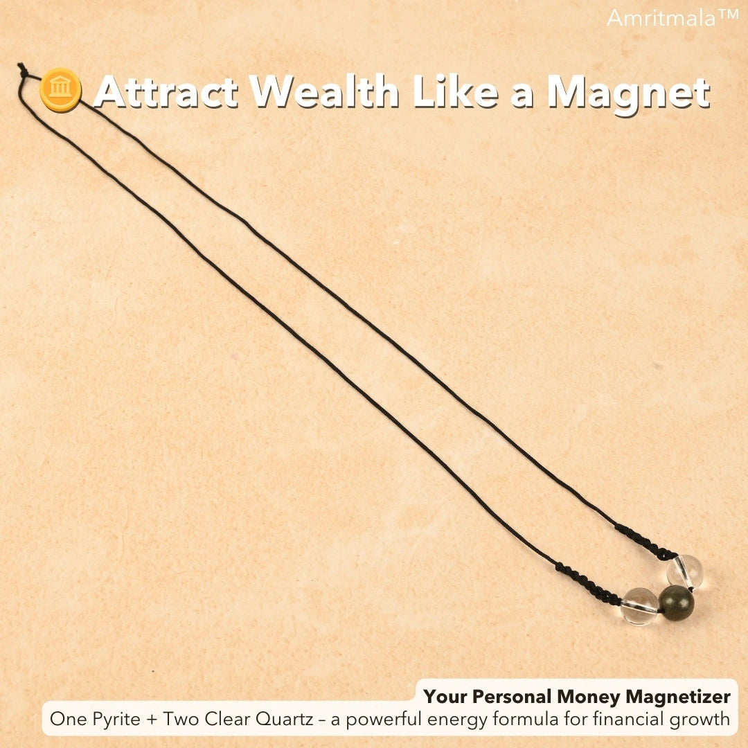 Amritmala for Financial Issues (Genuine Pyrite with Clear Quatz)