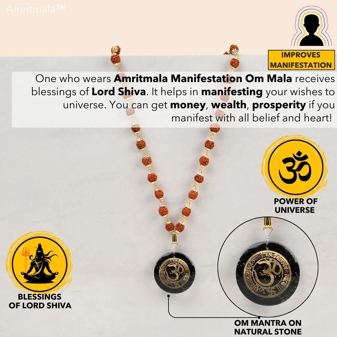 AMRITMALA'S MANIFESTATION OM MALA (Engraved on special stone)