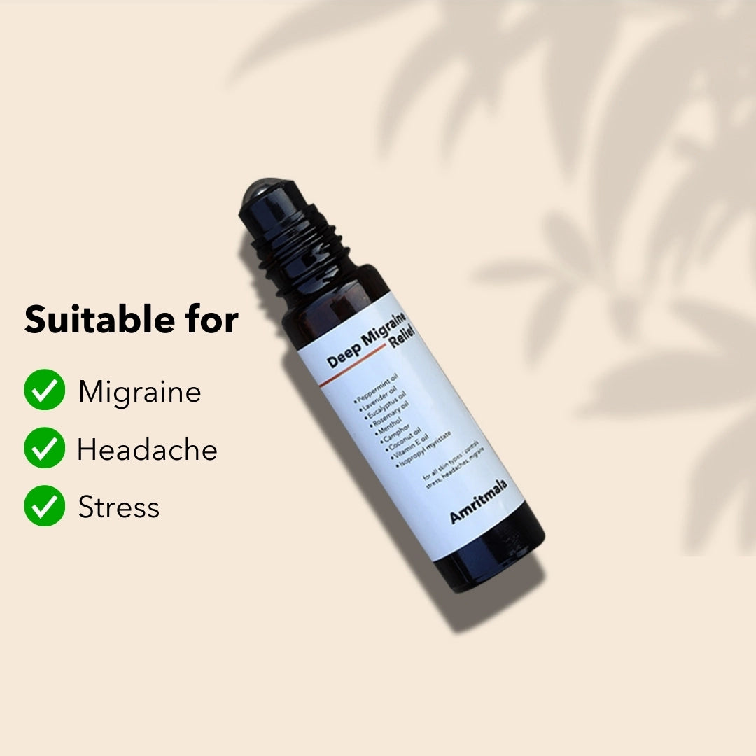 DEEP MIGRAINE RELIEF ROLL ON BY AMRITMALA (PURE INGREDIENTS)