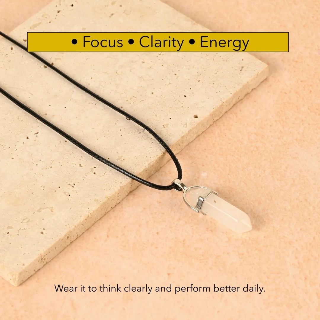 Amritmala for Focus & Clarity (Genuine Quartz Pendant)