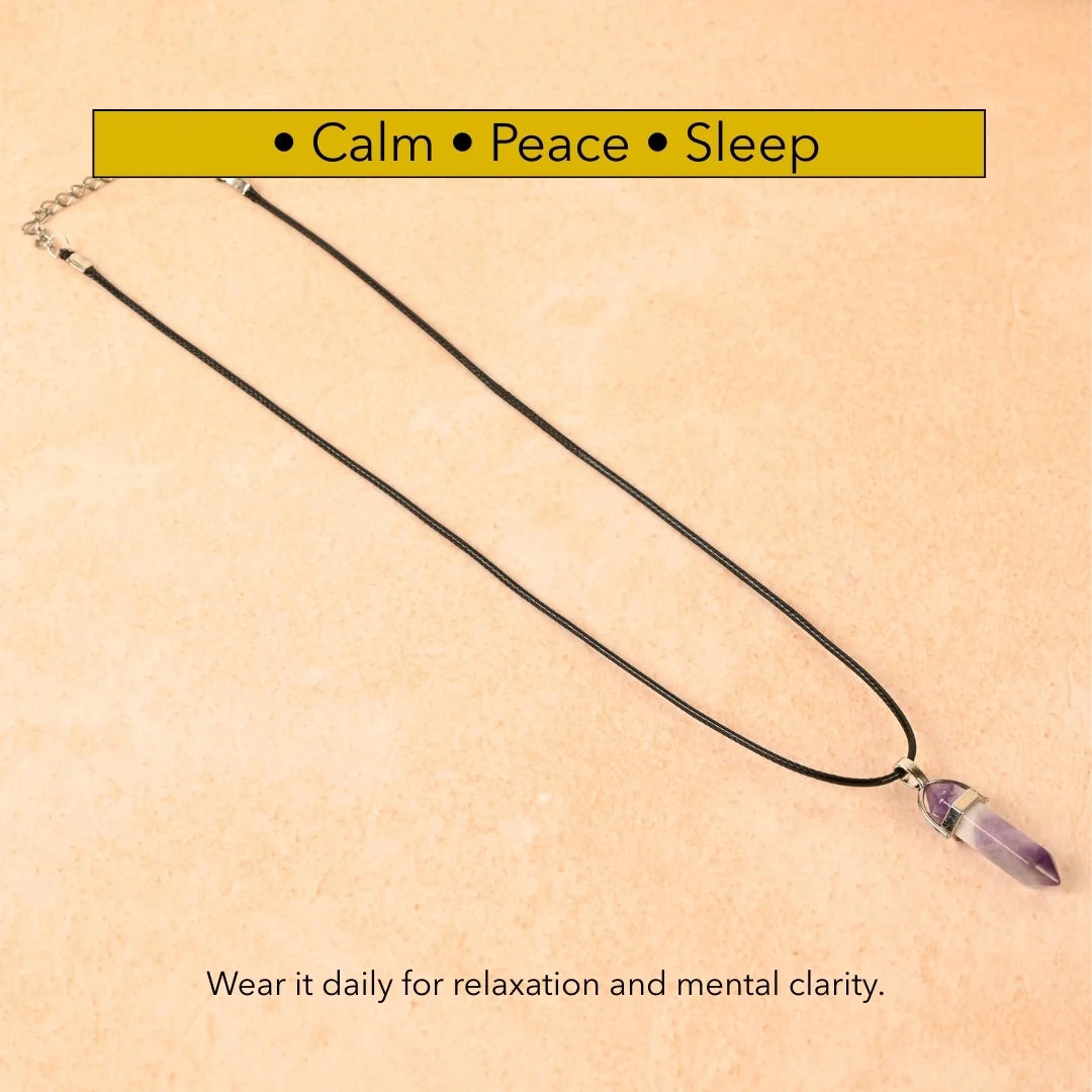 Amritmala for Calm Mind & Sleep (Genuine Amethyst Mala/Pendant)