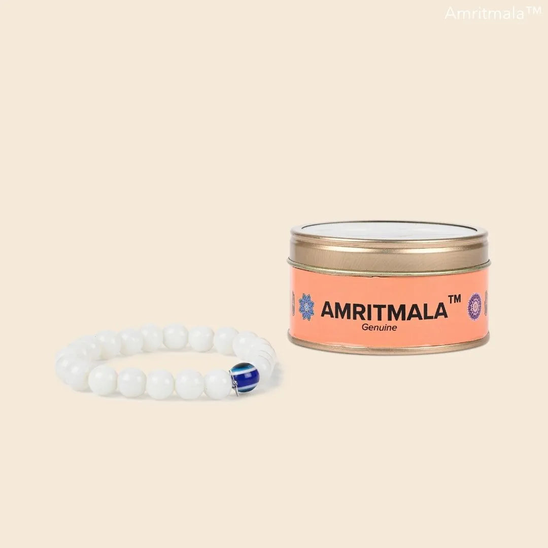 WHITE MOTI POWER BRACELET BY AMRITMALA