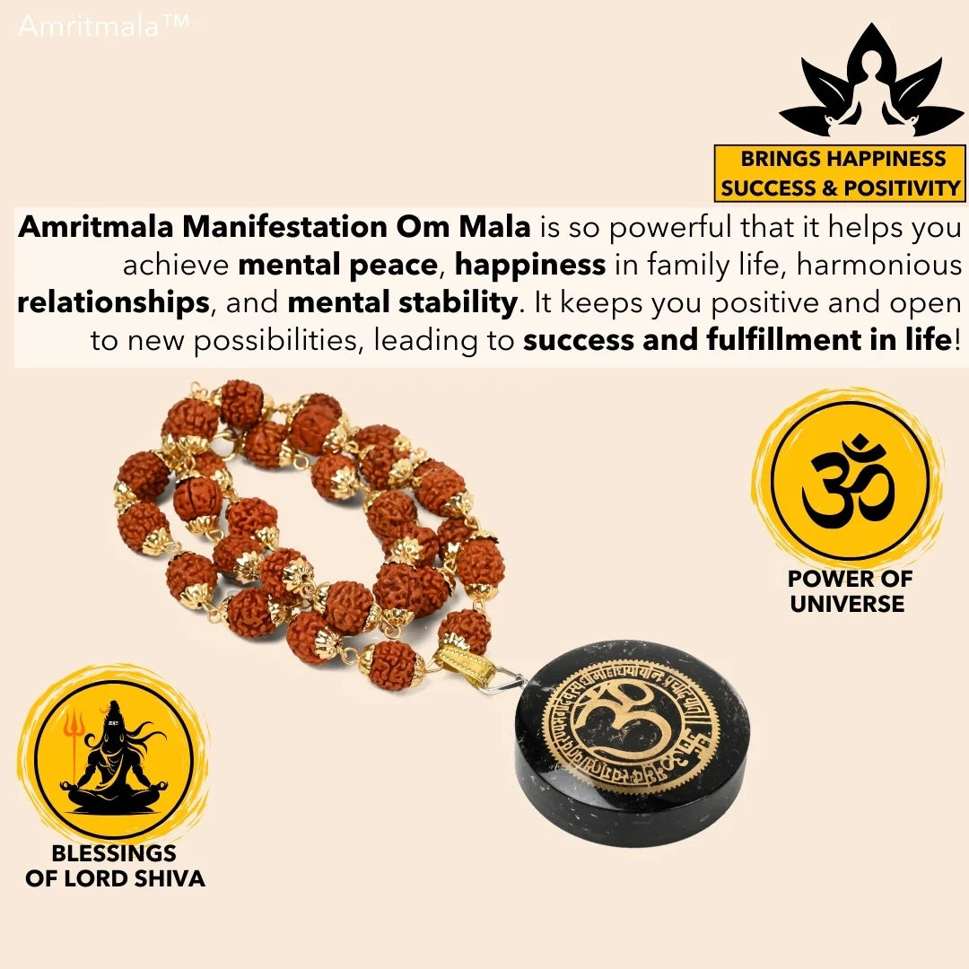 AMRITMALA'S MANIFESTATION OM MALA (Engraved on special stone)