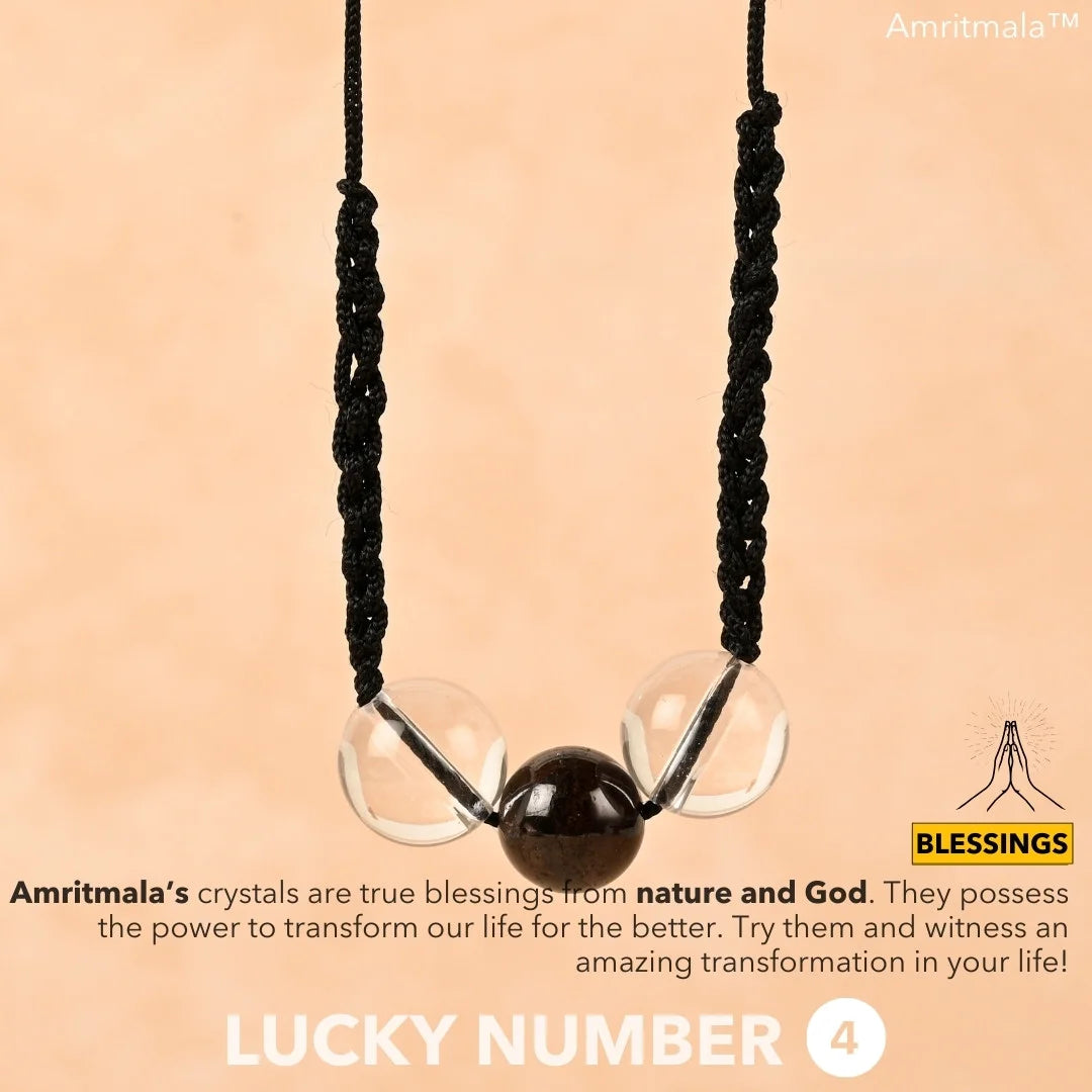 RED GARNET WITH CLEAR QUARTZ : AMRITMALA'S YEAR 2025 LUCKY MALA (FOR NUMBER 4)