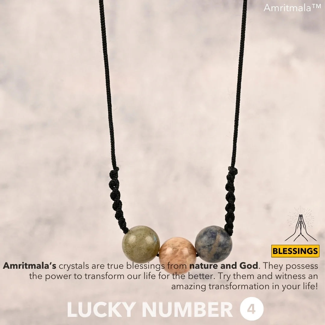 MULTI TOURMALINE WITH CLEAR QUARTZ : AMRITMALA'S YEAR 2025 LUCKY MALA (FOR NUMBER 4)