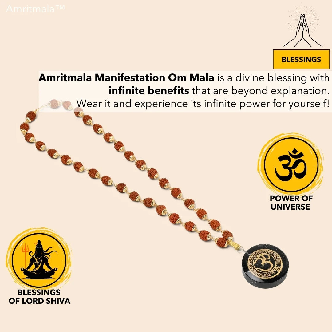 AMRITMALA'S MANIFESTATION OM MALA (Engraved on special stone)