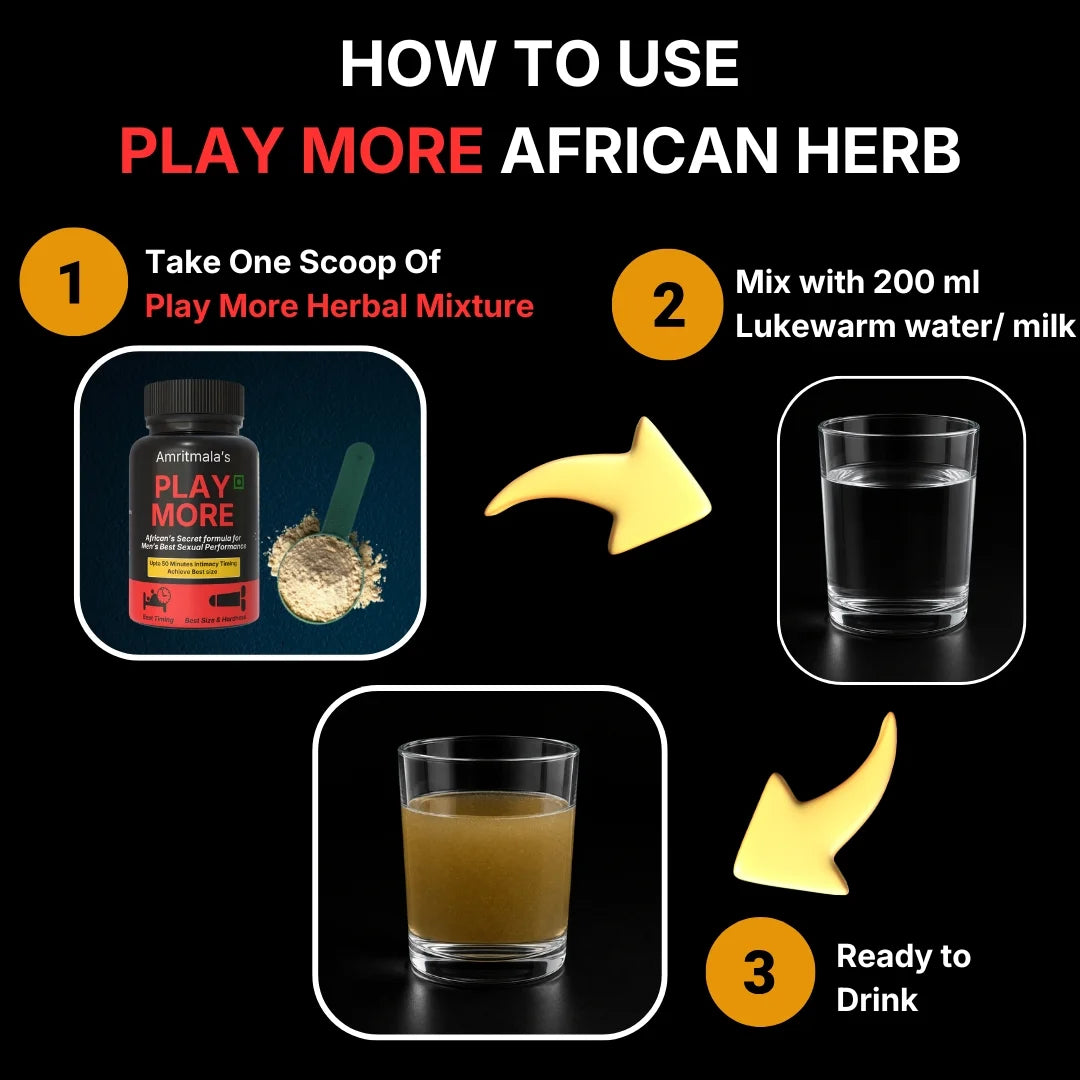 Amritmala's Play More, Africa's Secret Herbal Formula (Be The Best Man)