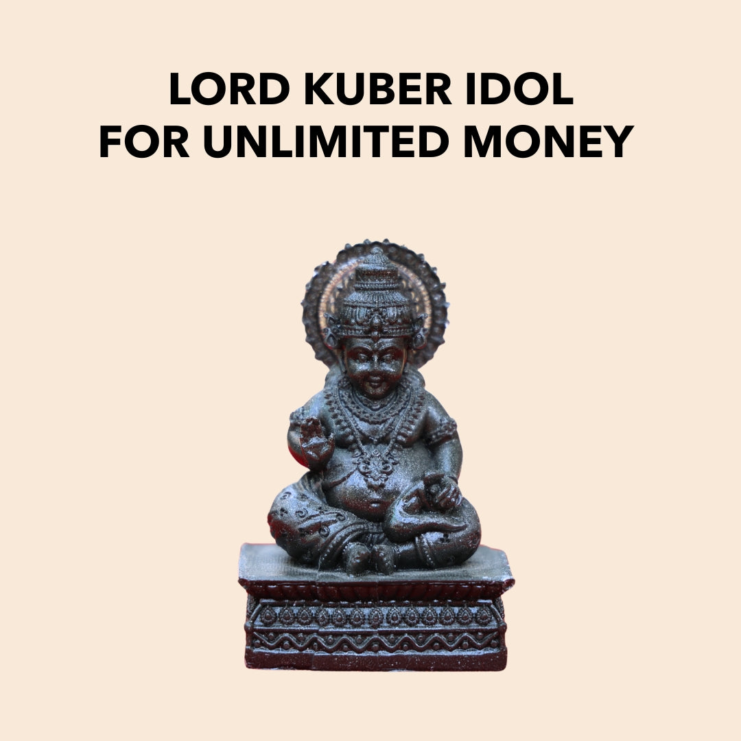 Amritmala Lord Kuber Idol for Unlimited Money & Wealth (Made with 100% Pure Pyrite)